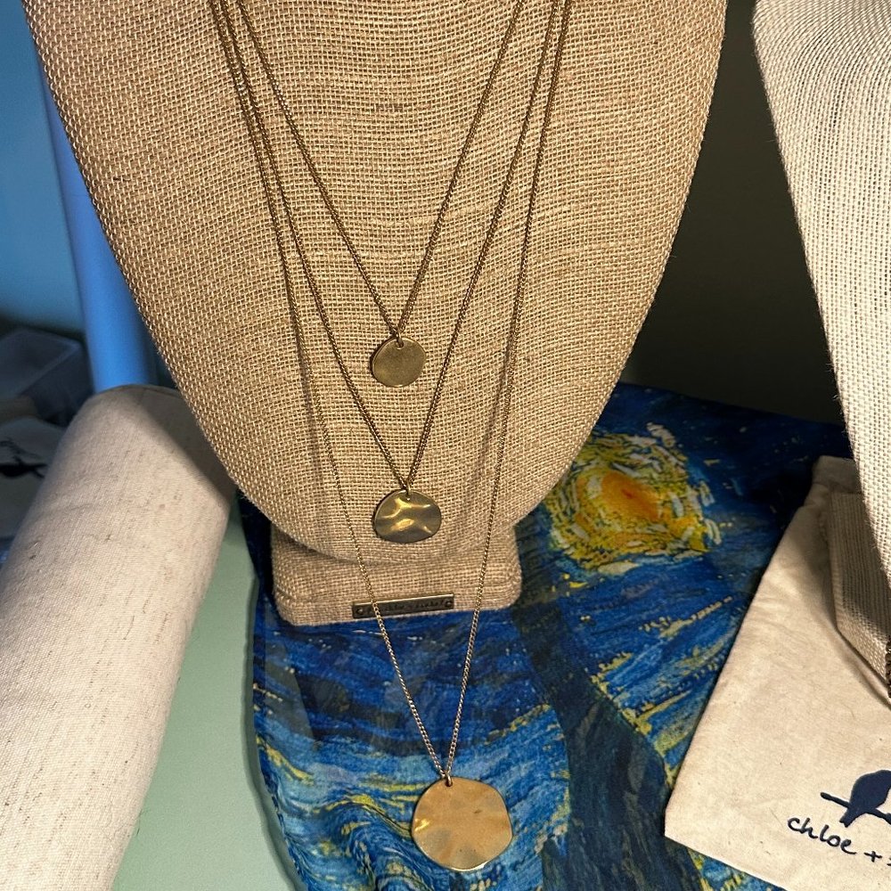 Three-Row Paillette Graduated Pendant